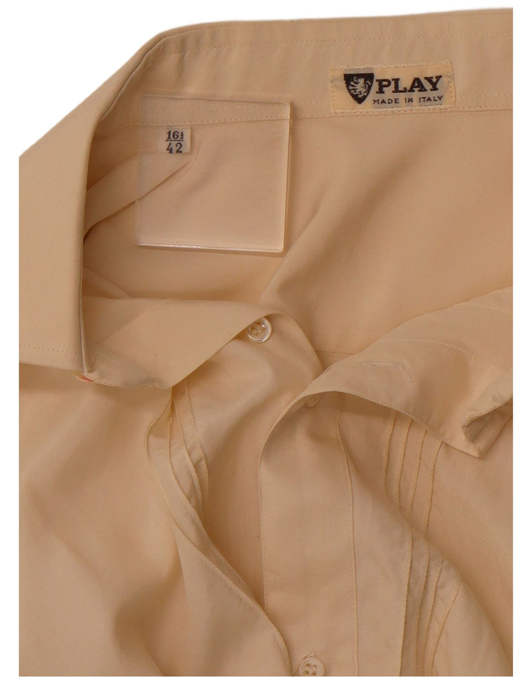 Camicia formale da uomo PLAY taglia 42 16 1/2 grande seta beige