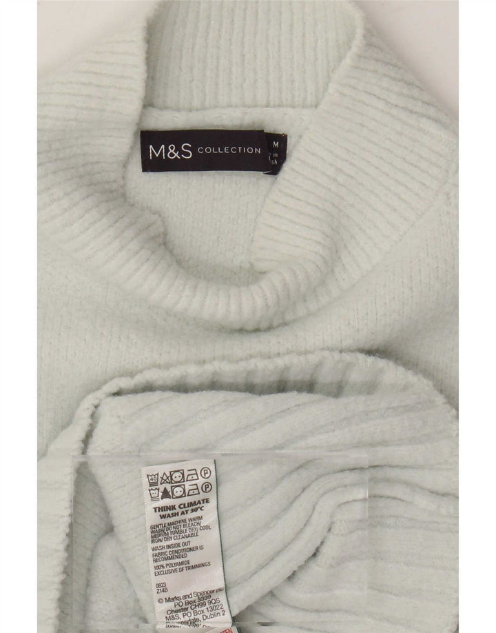 Maglione maglione a collo alto da donna Marks & Spencer UK 14 Blu medio