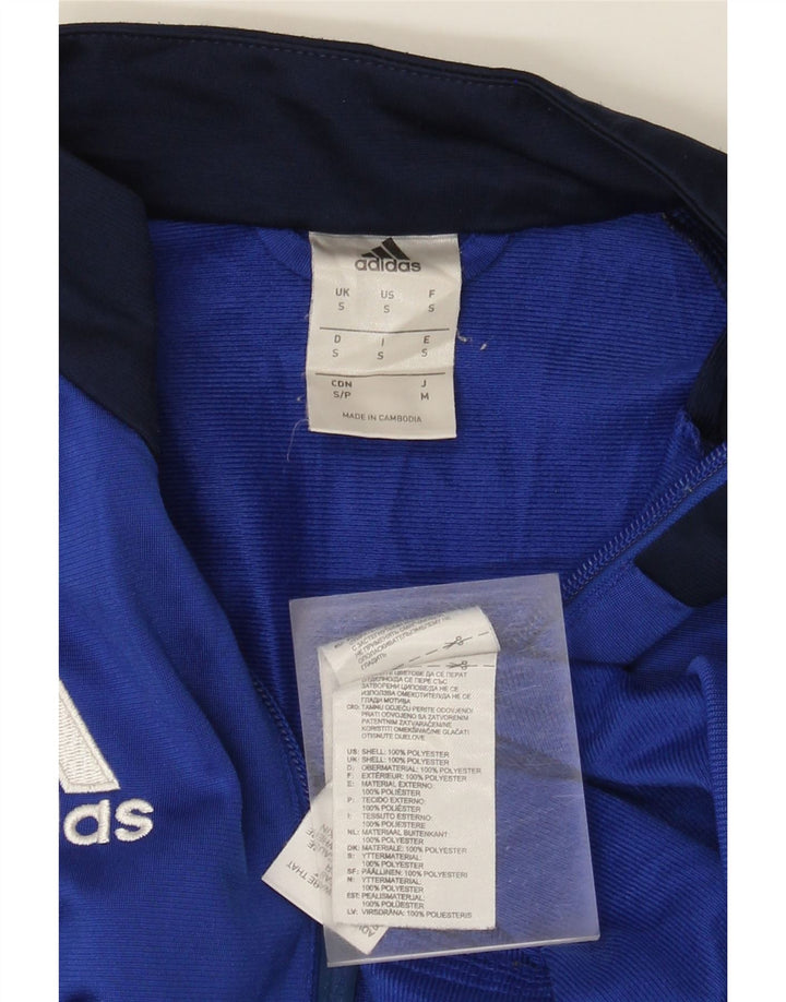 Giacca da ginnastica da uomo Adidas Small Blue Colourblock in poliestere