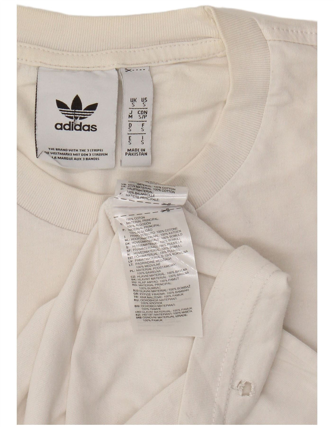 T-shirt grafica da uomo ADIDAS Top piccola in cotone bianco