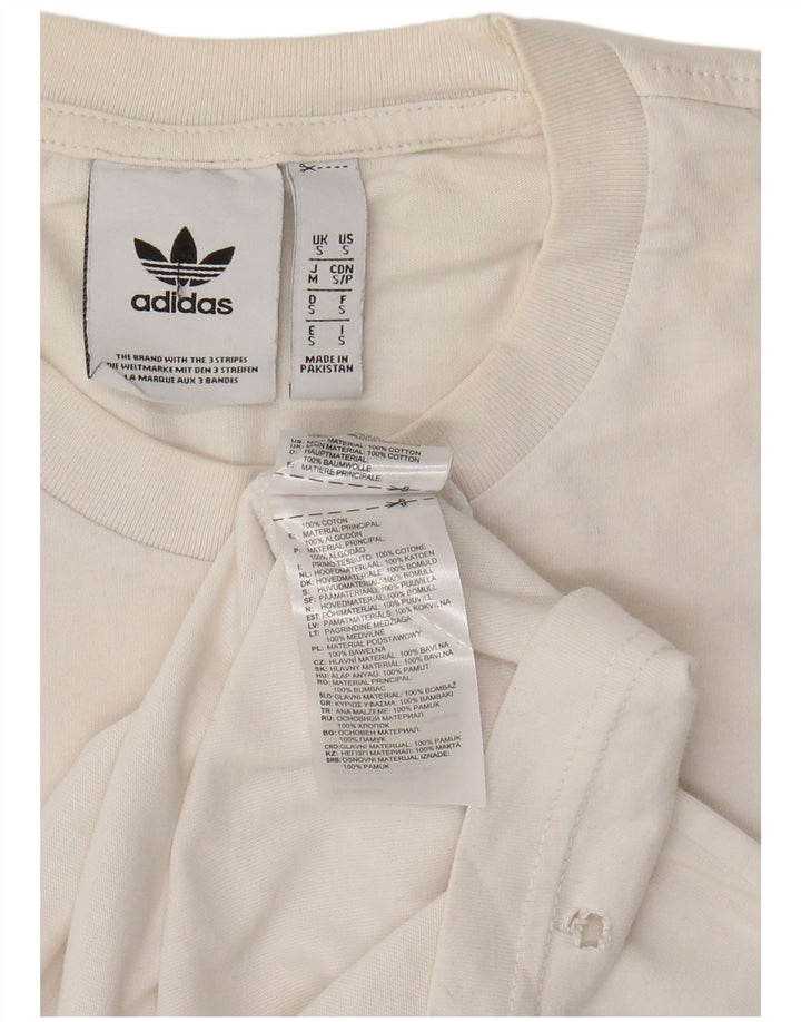 T-shirt grafica da uomo ADIDAS Top piccola in cotone bianco