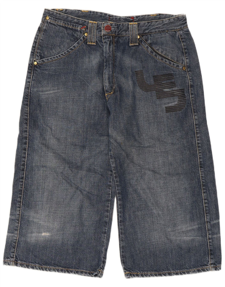 Levi's Bermuda da uomo in denim grafico medio W32 cotone blu