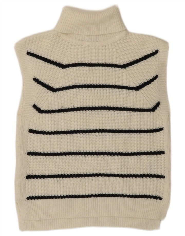 Canotta oversize da donna Marks & Spencer UK 10 piccola a righe bianche
