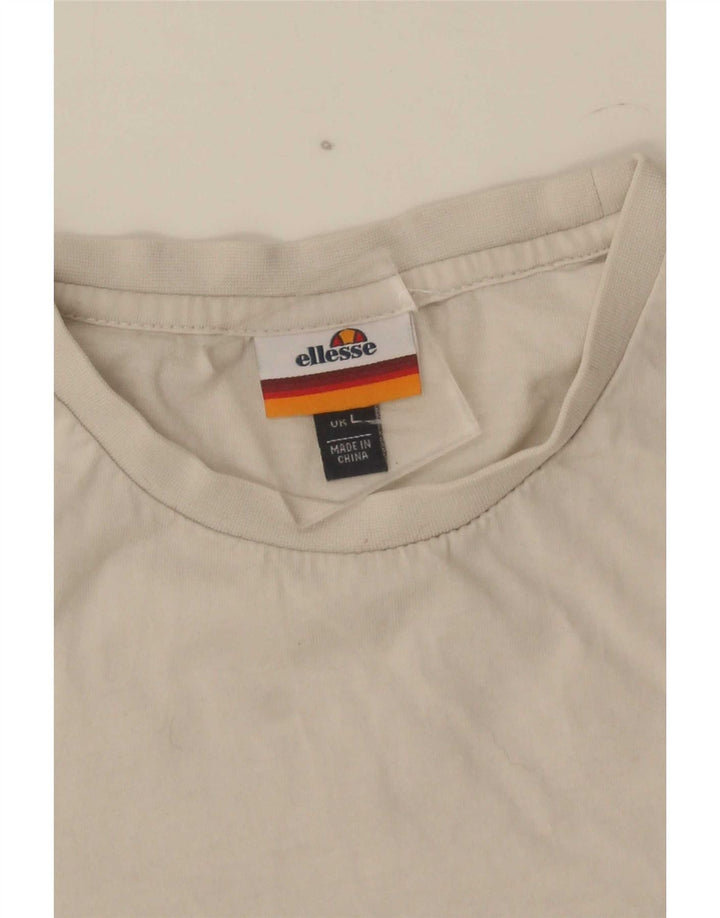 T-shirt grafica da uomo Ellesse Top grande bianca