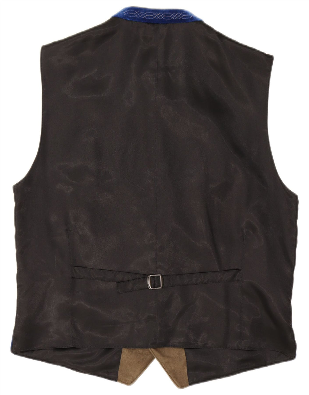 Gilet da uomo in velluto di cotone blu medio