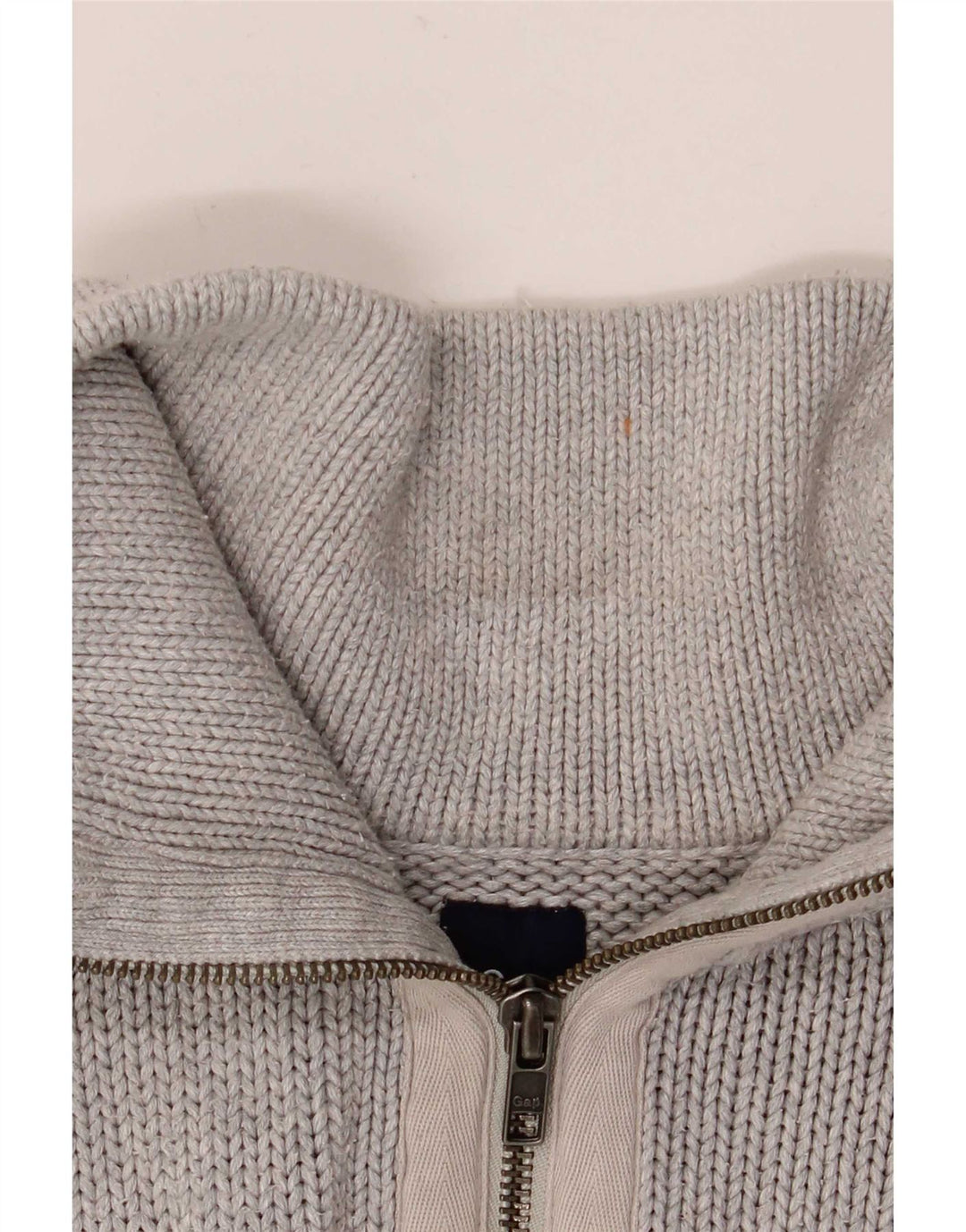 Maglione Gap da uomo con zip e collo XL in cotone grigio