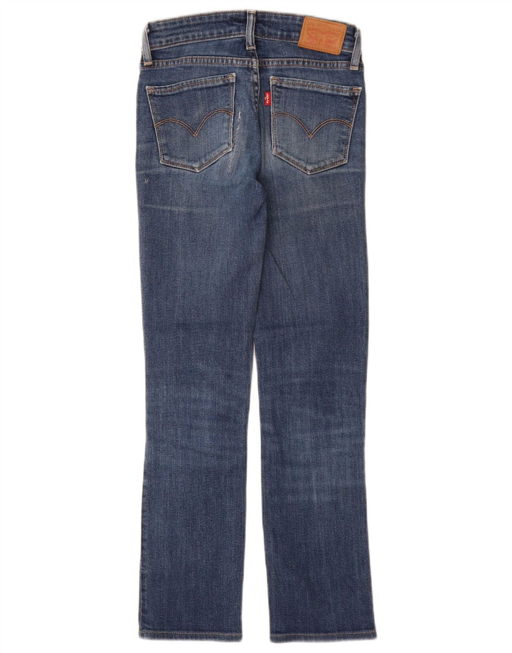 Jeans dritti da donna 714 Levi's taglia 23 W23 L28 cotone blu