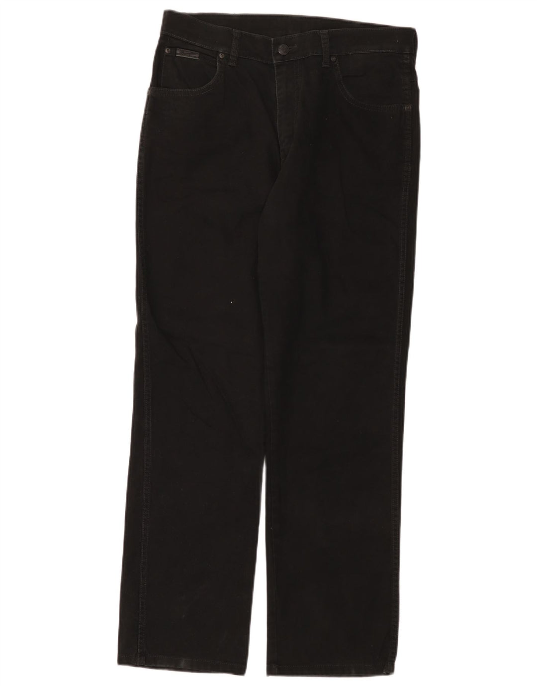 Jeans dritti elasticizzati Texas Wrangler da uomo W33 L30 cotone nero