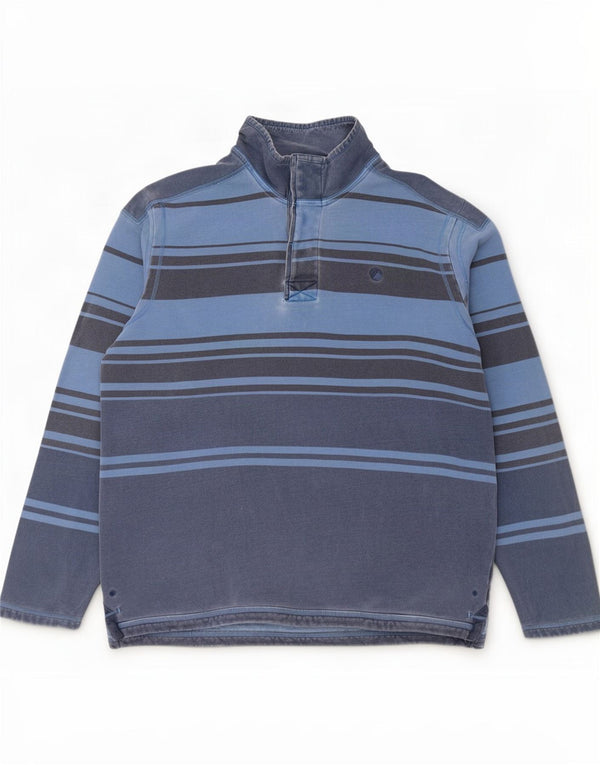 Felpa da uomo Marks & Spencer North Coast, grande, a righe blu navy
