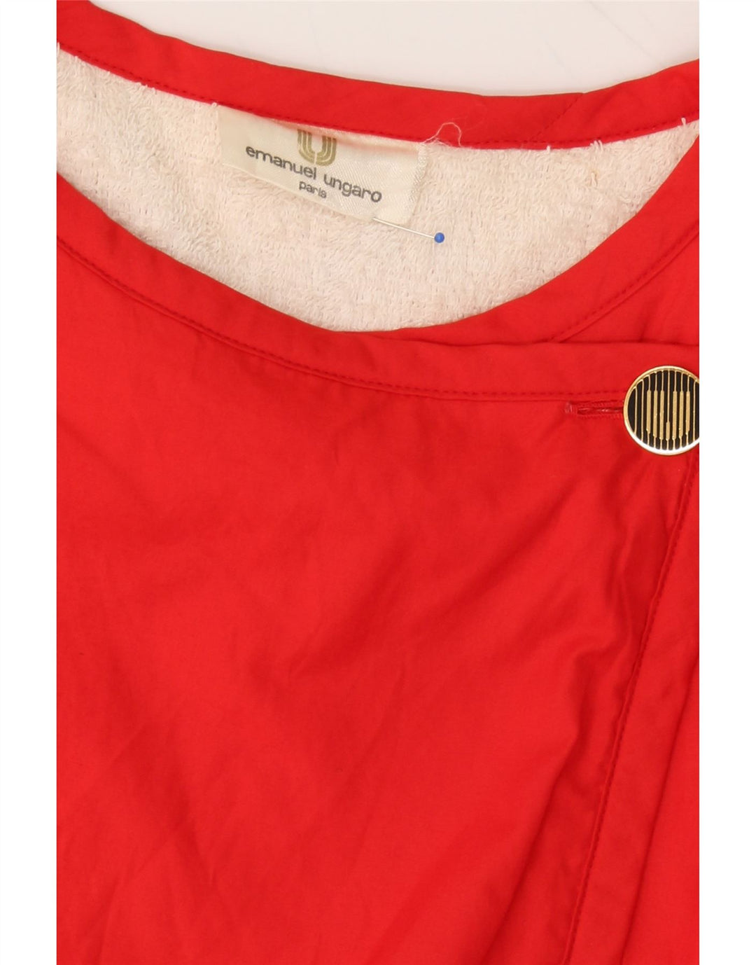 EMANUEL UNGARO Womens Vintage Crop Bomber Jacket IT 44 Medium Red Vintage Emanuel Ungaro and Second-Hand Emanuel Ungaro from Messina Hembry 