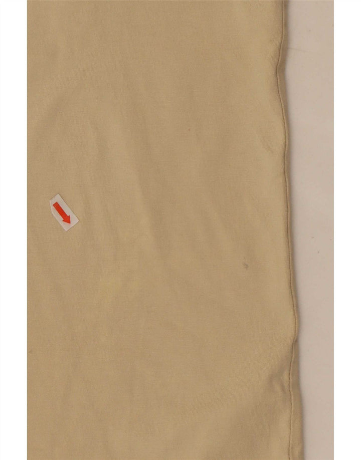 Camicia pullover militare a maniche corte vintage da uomo grande beige