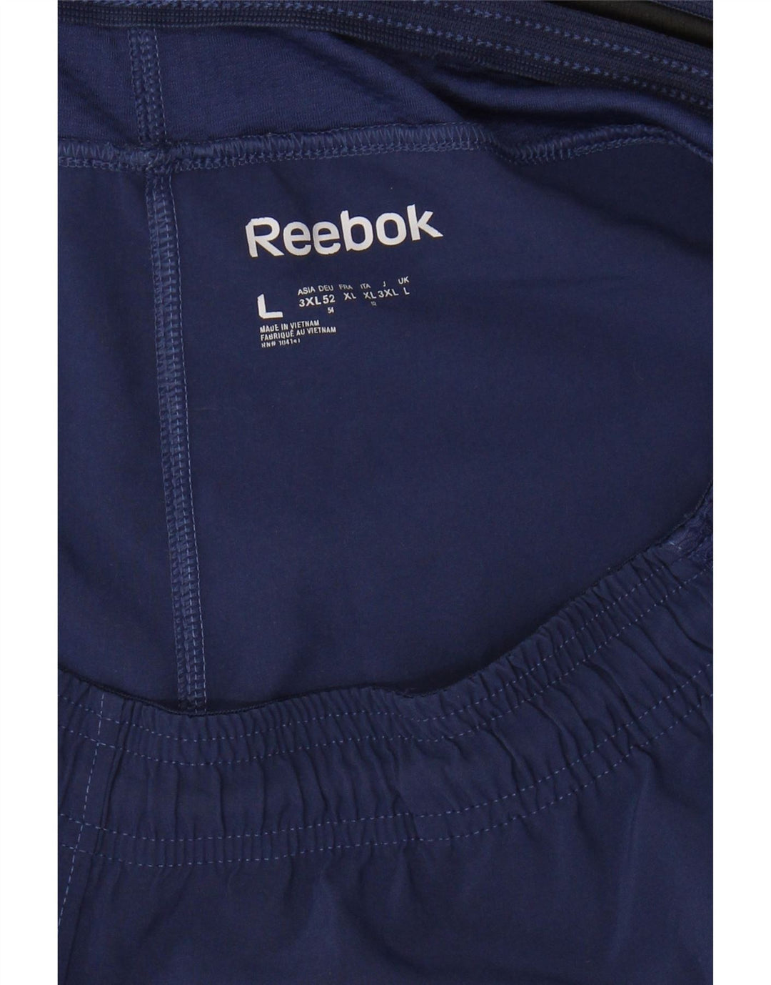 Pantaloncini sportivi da uomo REEBOK grandi in poliestere blu navy