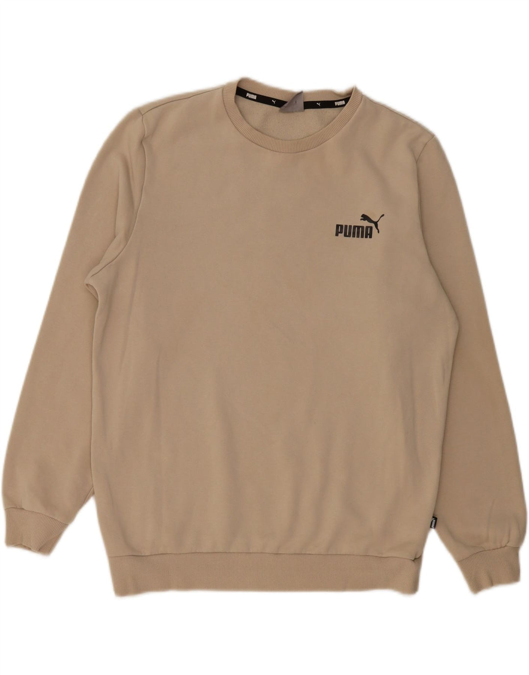 Felpa PUMA da uomo in cotone beige medio
