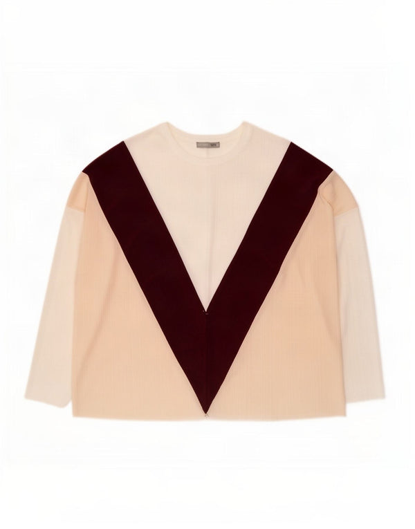 Top Zara da donna oversize con maniche a 3/4 UK 14 blocco colore multicolore medio