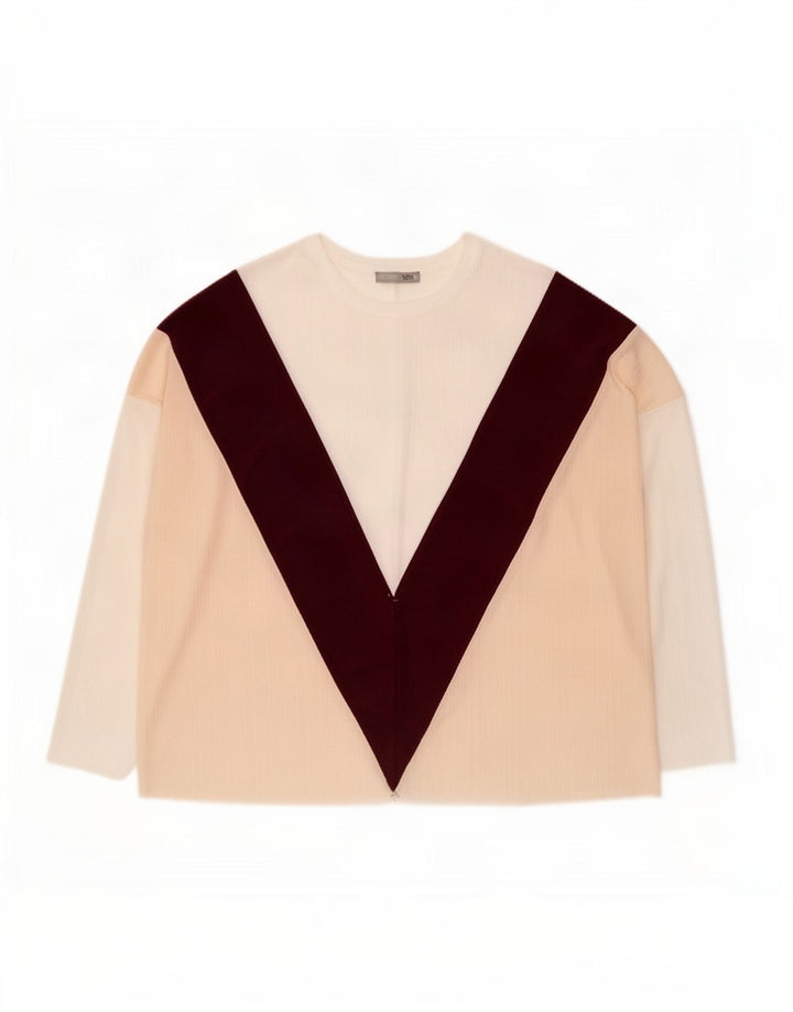 Top Zara da donna oversize con maniche a 3/4 UK 14 blocco colore multicolore medio