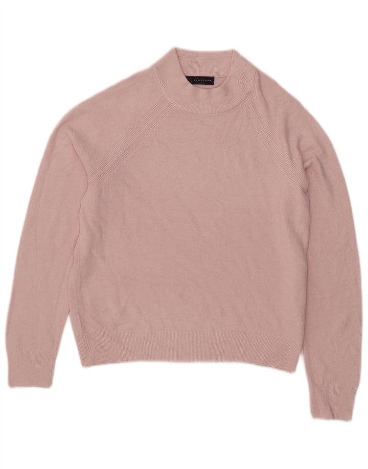 Maglione da donna Marks & Spencer a collo alto corto UK 8 piccolo rosa