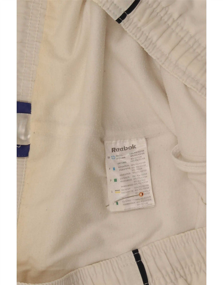 Pantaloncini sportivi Reebok da uomo Bermuda piccoli in poliestere bianco