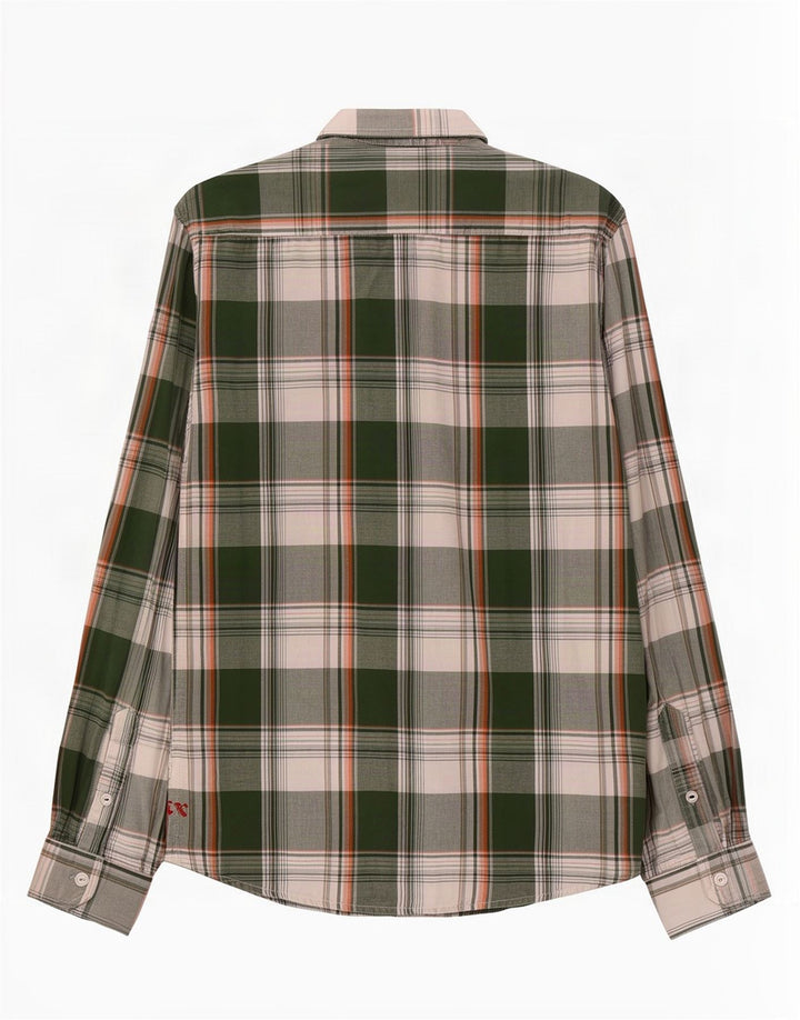 Jack & Jones Camicia da uomo in flanella di cotone scozzese grande verde
