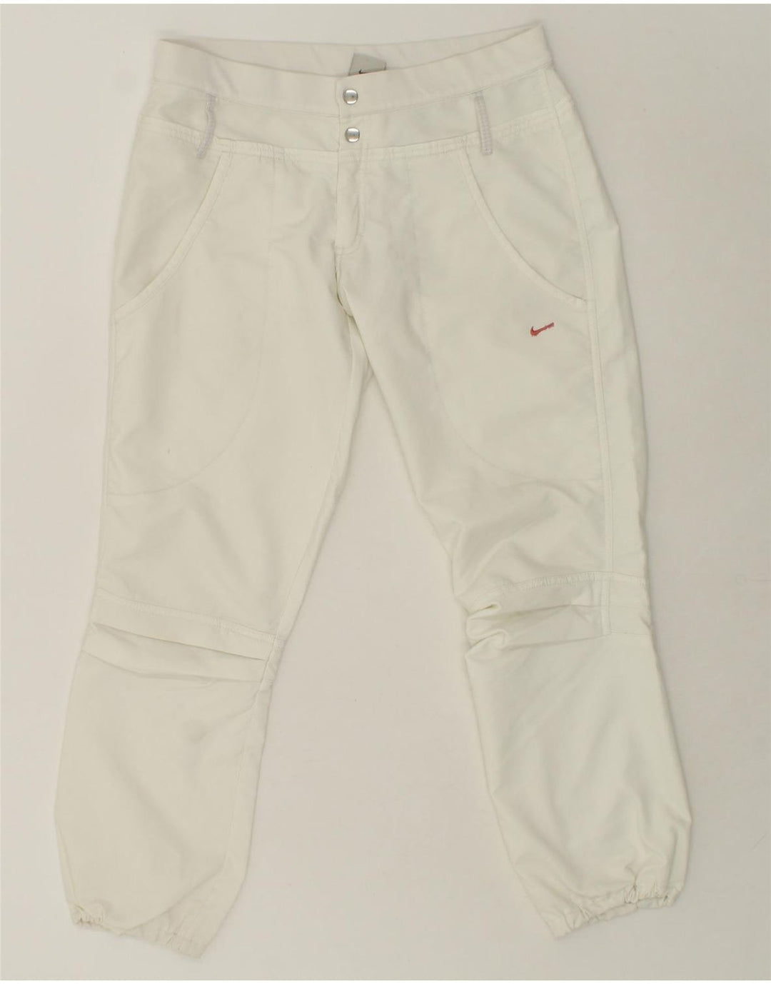 NIKE Womens Joggers Trousers UK 10 Medium W32 L29 Beige Vintage Nike and Second-Hand Nike from Messina Hembry 