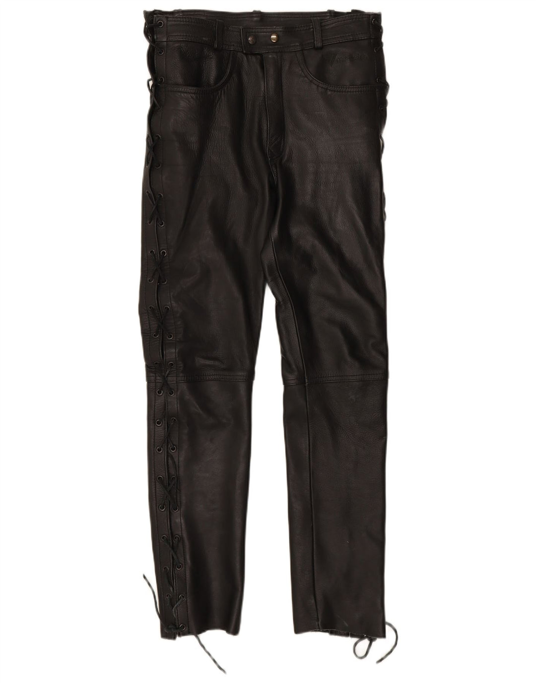 Pantaloni da moto da corsa in pelle da donna MODEKA grandi W30 L31 neri