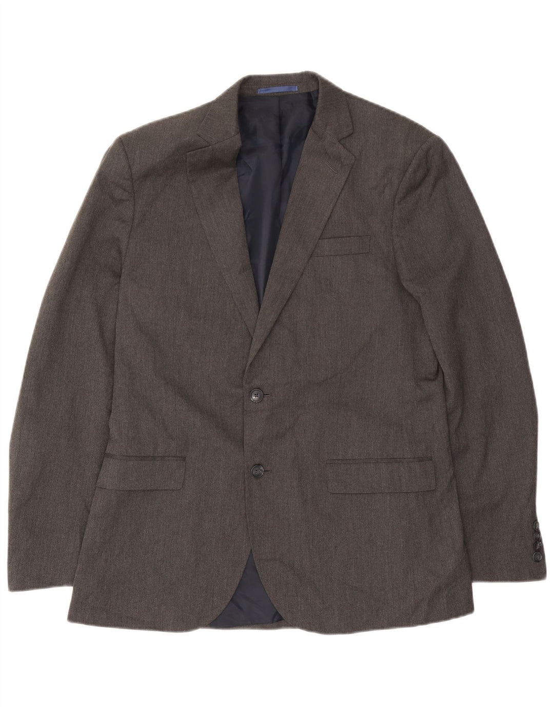 Giacca blazer a 2 bottoni Marks & Spencer da uomo UK 40 grande poliestere grigio