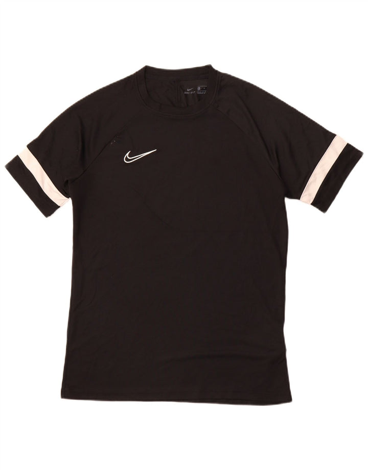 T-shirt da uomo NIKE Top medio nero poliestere sportivo
