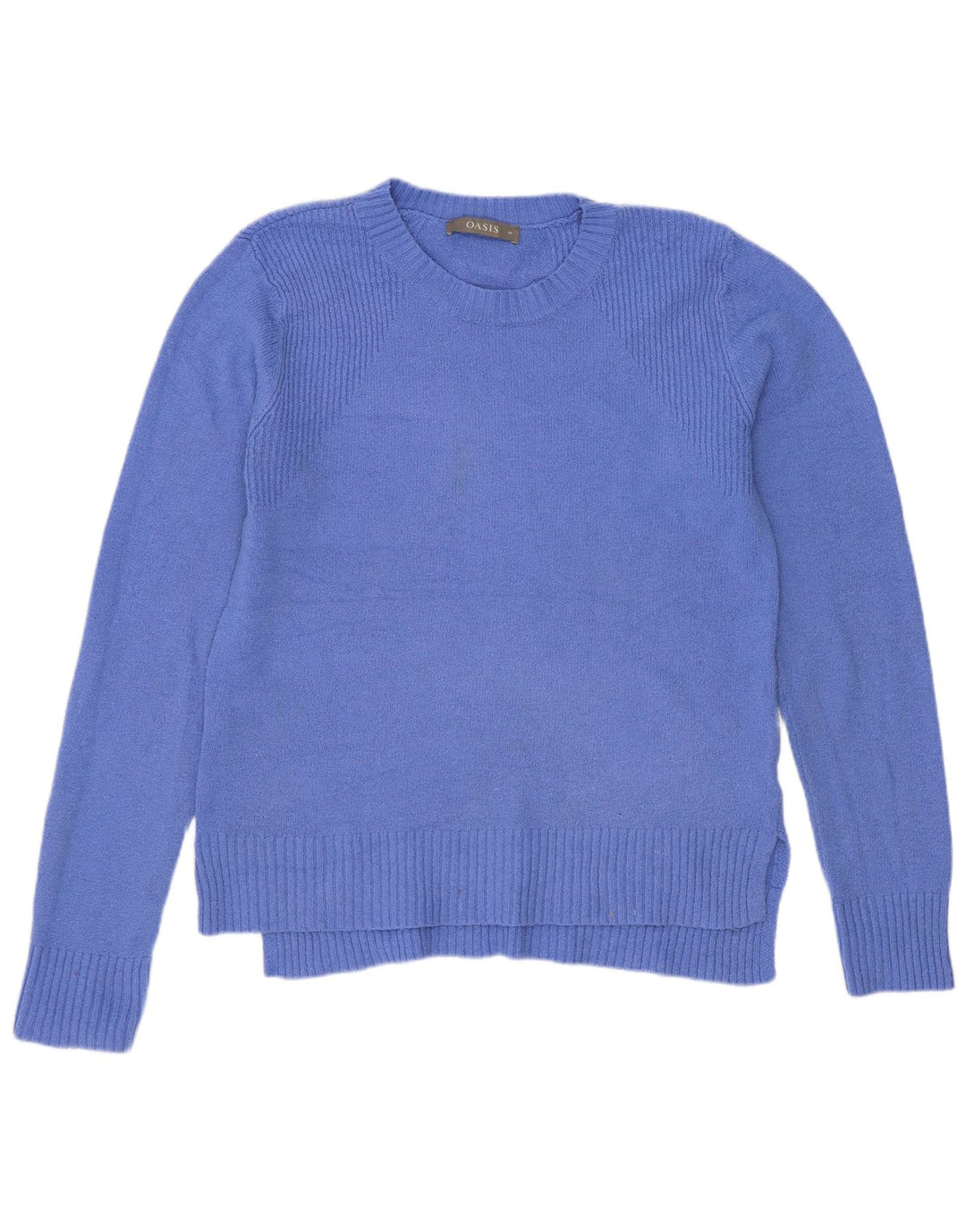 Maglione maglione girocollo da donna Oasis UK 14 Poliestere blu medio