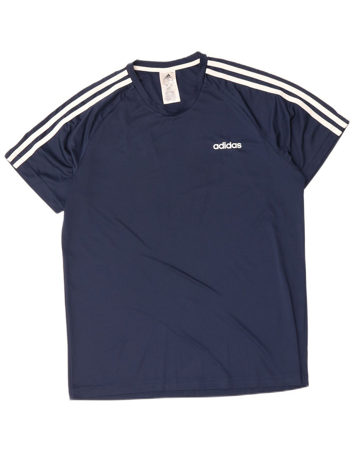 T-shirt Adidas Aeroready da uomo, grande, in poliestere blu navy