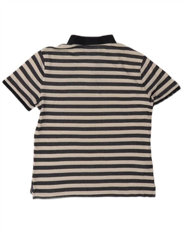 Polo da uomo Penguin grande in cotone a righe blu navy