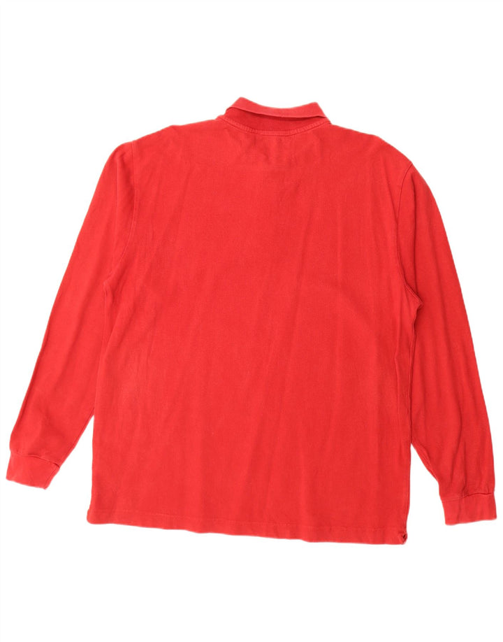 Polo Kappa Uomo Manica Lunga Large Rossa in Cotone