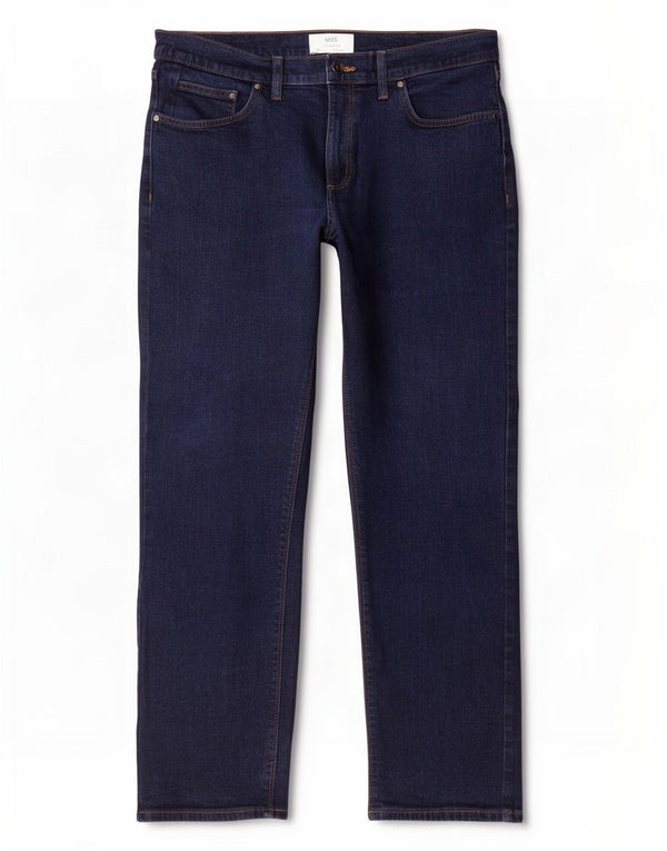 Jeans dritti da uomo Marks & Spencer W36 L29 cotone blu navy