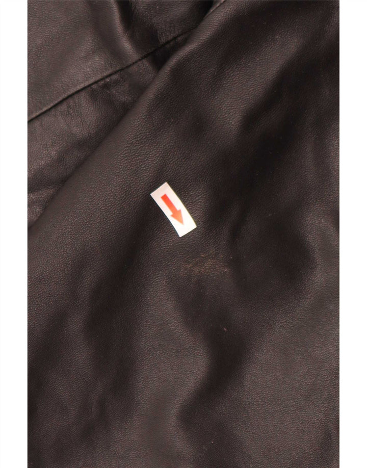 Giacca in pelle vintage da uomo UK 40 grande nera