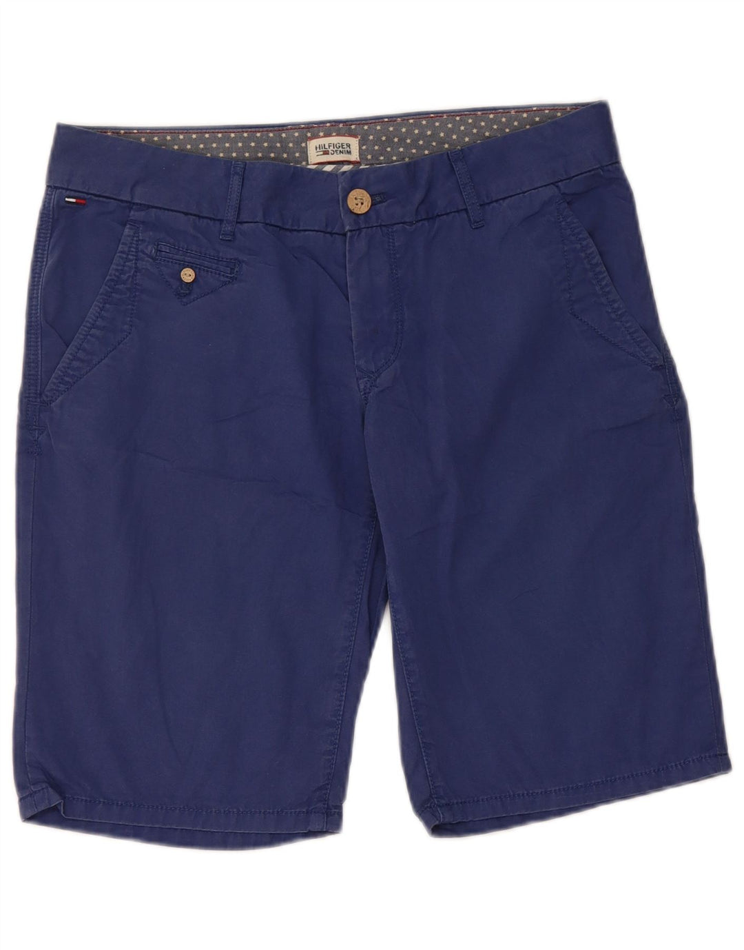 Pantaloncini chino da donna Tommy Hilfiger W28 cotone blu medio