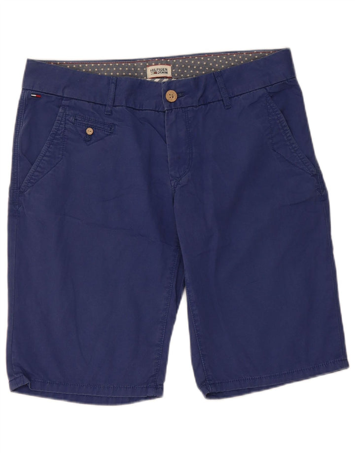 Pantaloncini chino da donna Tommy Hilfiger W28 cotone blu medio