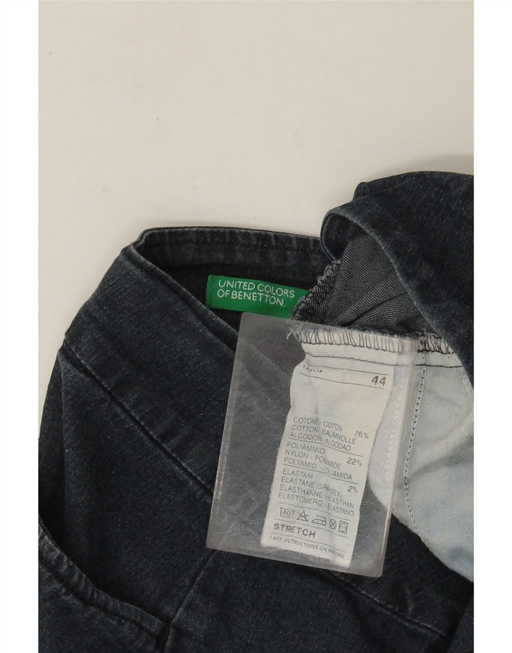 Gonna in denim da donna Benetton IT 44 media W28 blu navy in cotone