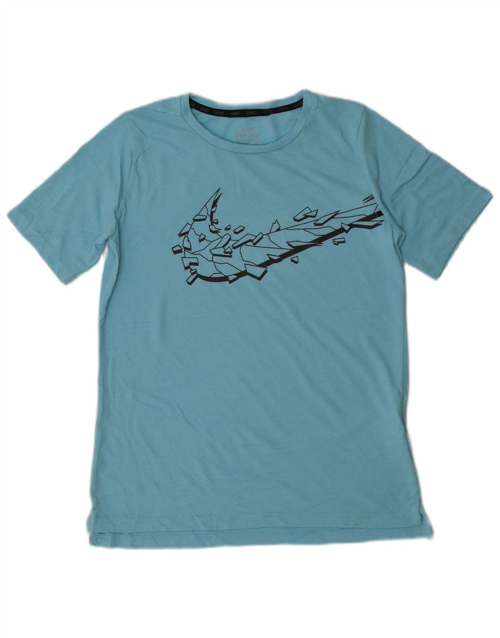 T-shirt grafica da ragazzo Nike Top 13-14 anni XL blu poliestere