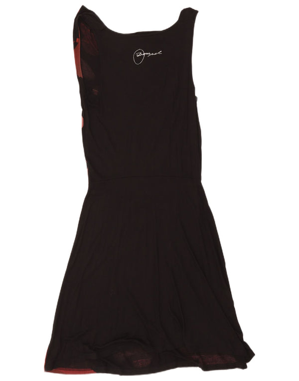 Desigual Womens Graphic Sleeveless Sundress UK 14 Large Black Butterfly