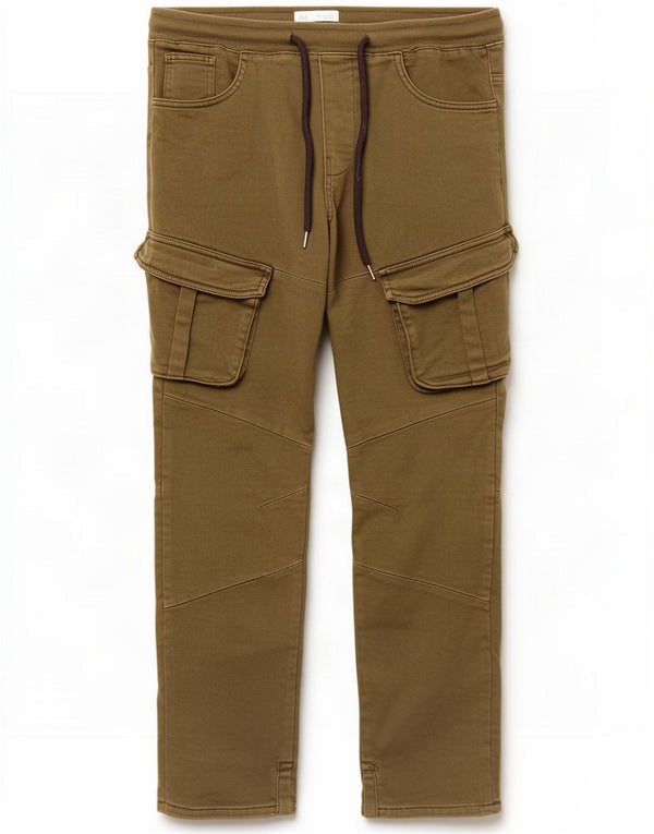 Zara Pantaloni cargo da uomo Joggers Large W32 L27 Cotone kaki