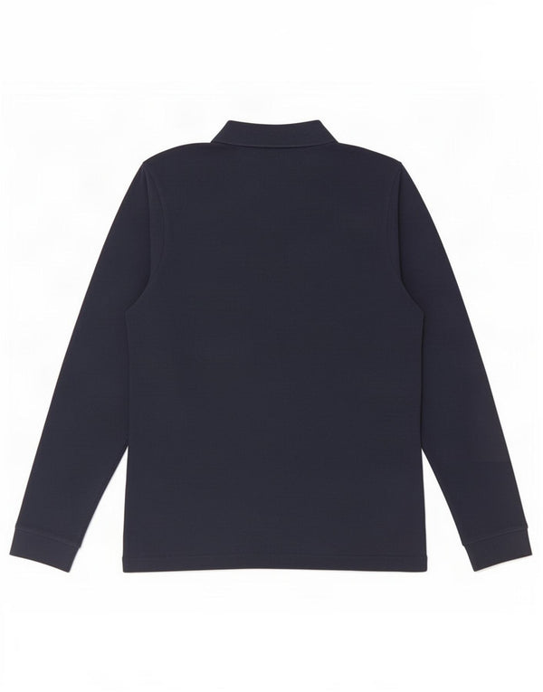 Polo da uomo a maniche lunghe grafica Lotto Large blu navy