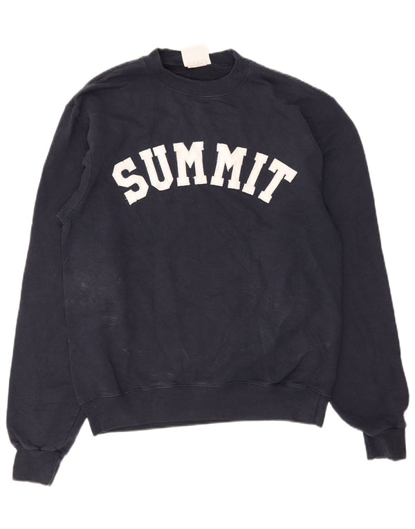 Felpa con grafica Champion Summit da uomo, piccola, in cotone blu navy