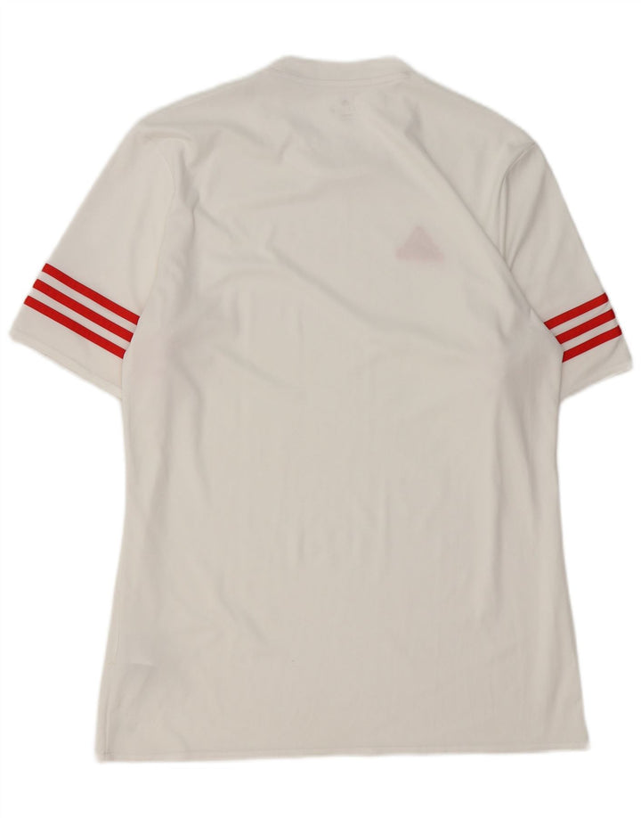 ADIDAS Mens Climalite T-Shirt Top Medium White Polyester