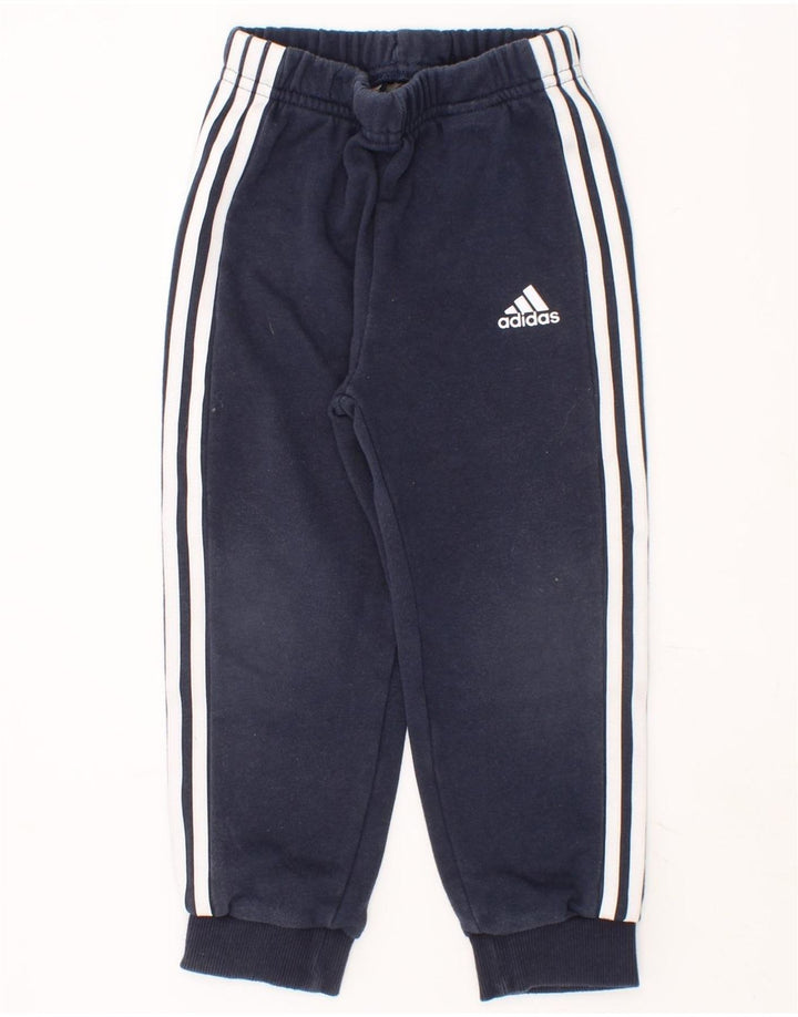 ADIDAS Boys Tracksuit Trousers Joggers 2-3 Years Navy Blue Vintage Adidas and Second-Hand Adidas from Messina Hembry 