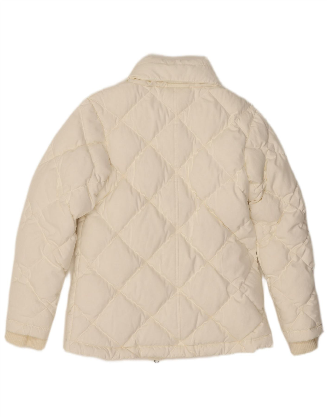 Giacca imbottita con cappuccio NIKE da donna UK 10/12 poliestere bianco medio