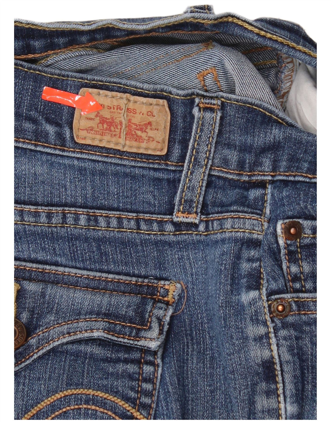 Jeans Levi's 524 Super Low Skinny da donna W36 L31 Blu