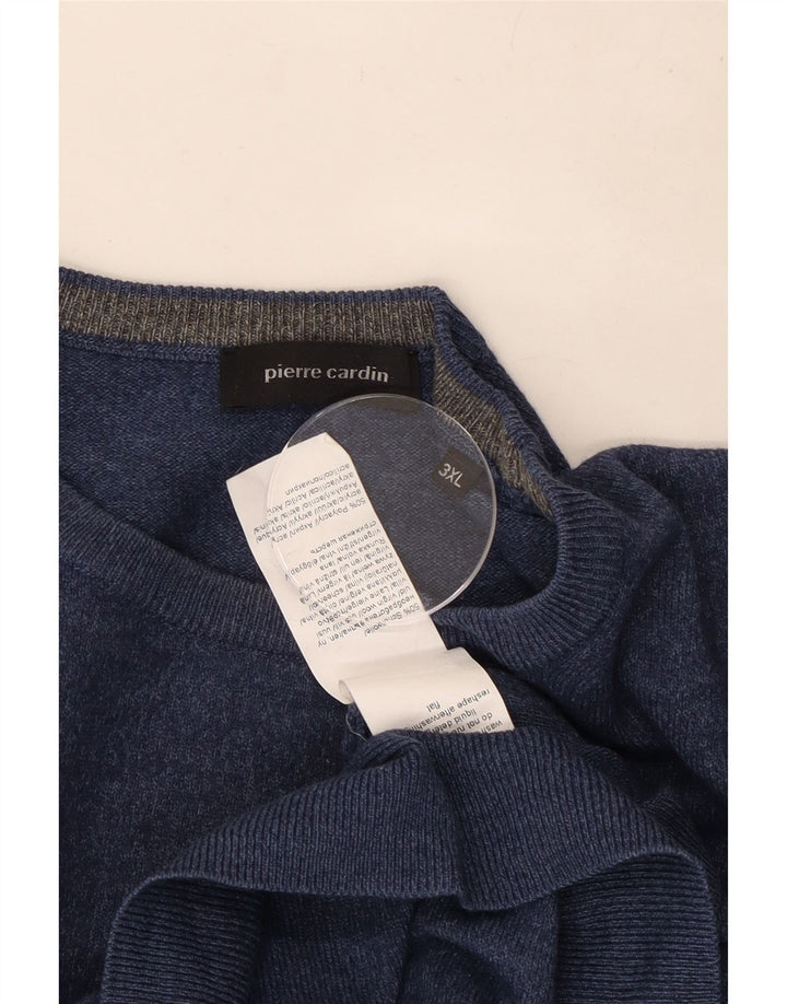 Maglione maglione girocollo da uomo Pierre Cardin 3XL lana blu navy
