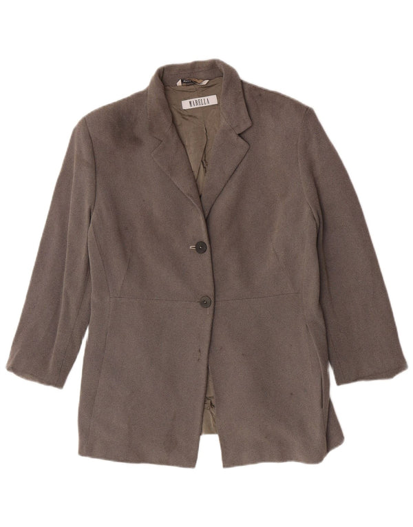 Marella Womens 2 Button Blazer Jacket UK 16 Large Grey Viscose