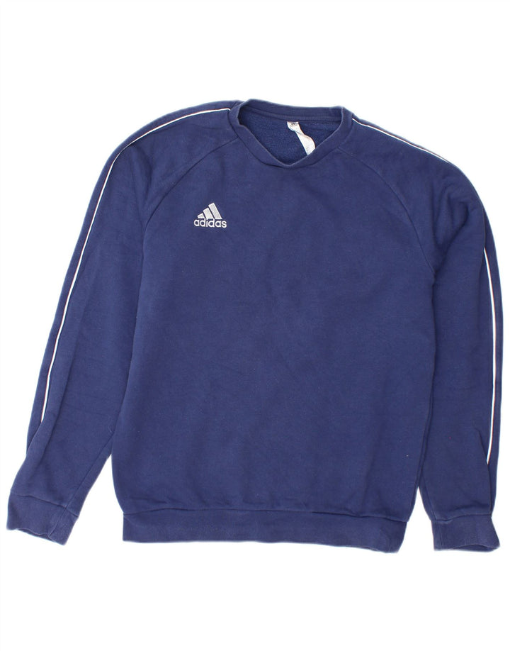 Felpa da uomo ADIDAS maglione piccolo blu navy in cotone