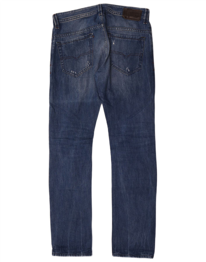 Diesel Uomo Thavar Jeans Skinny Slim Distressed W29 L30 Blu