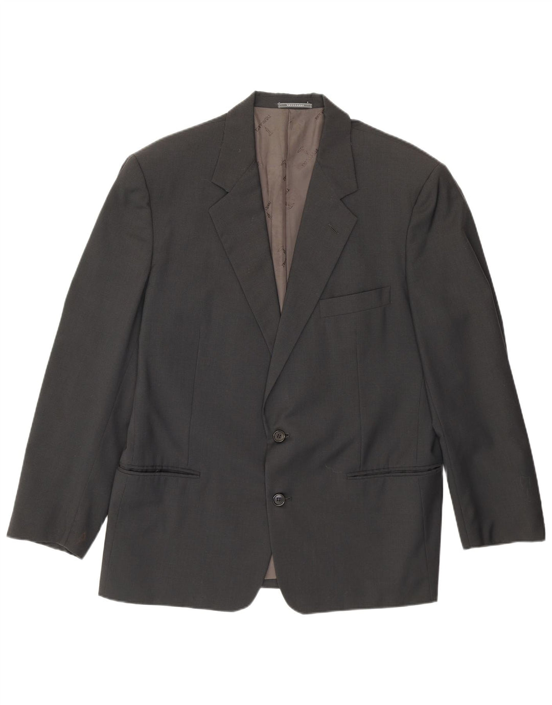 Giacca Blazer 2 Bottoni Uomo Trussardi IT 52 XL Lana Vergine Grigia