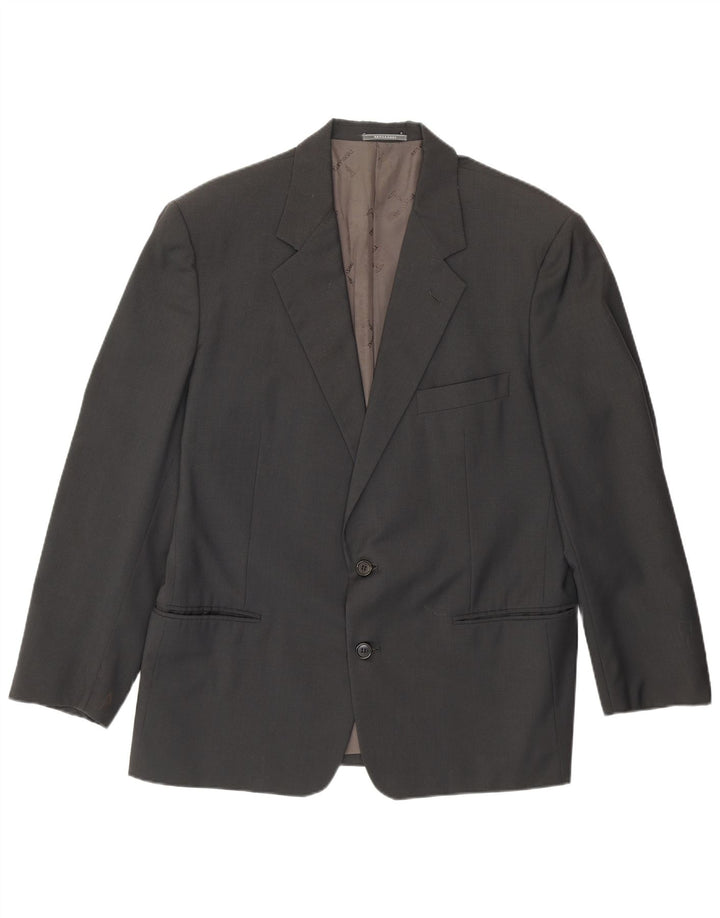 Giacca Blazer 2 Bottoni Uomo Trussardi IT 52 XL Lana Vergine Grigia